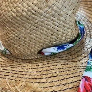 Echo | Accessories | Echo Tan Raffia Sunhat W Multicolor 